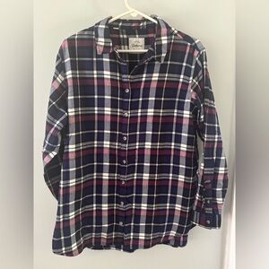 Plaid Button-Up Shirt
